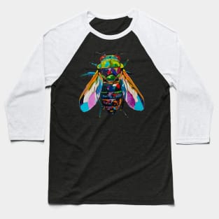 Cicada Colorful Pop Art Design Animal Lover Gift Idea Baseball T-Shirt